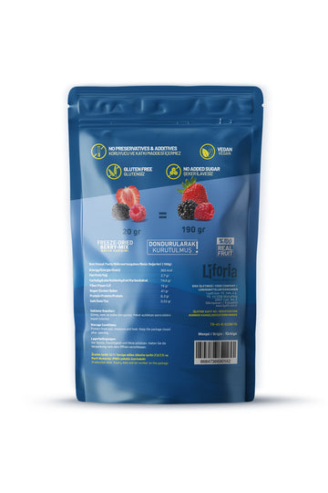 Freeze Dried Berry Mix - Dondurularak Kurutulmuş Meyve - Freeze Dry Kuru Meyve 20gr