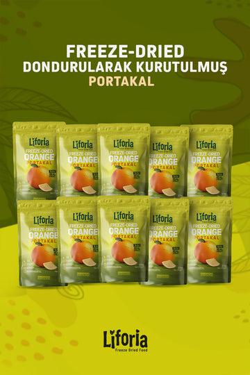 Freeze Dried Ince Dilim Portakal- Dondurularak Kurutulmuş Meyve-freeze Dry Kuru Meyve 20gr-10lu