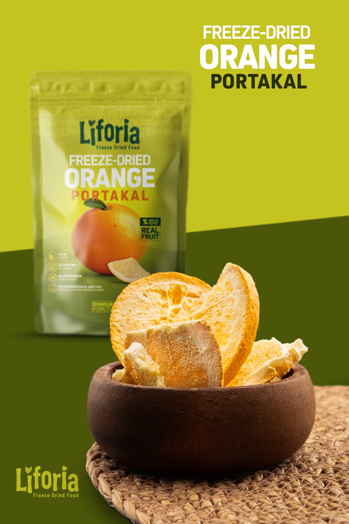 Freeze Dried Ince Dilim Portakal- Dondurularak Kurutulmuş Meyve-freeze Dry Kuru Meyve 20gr