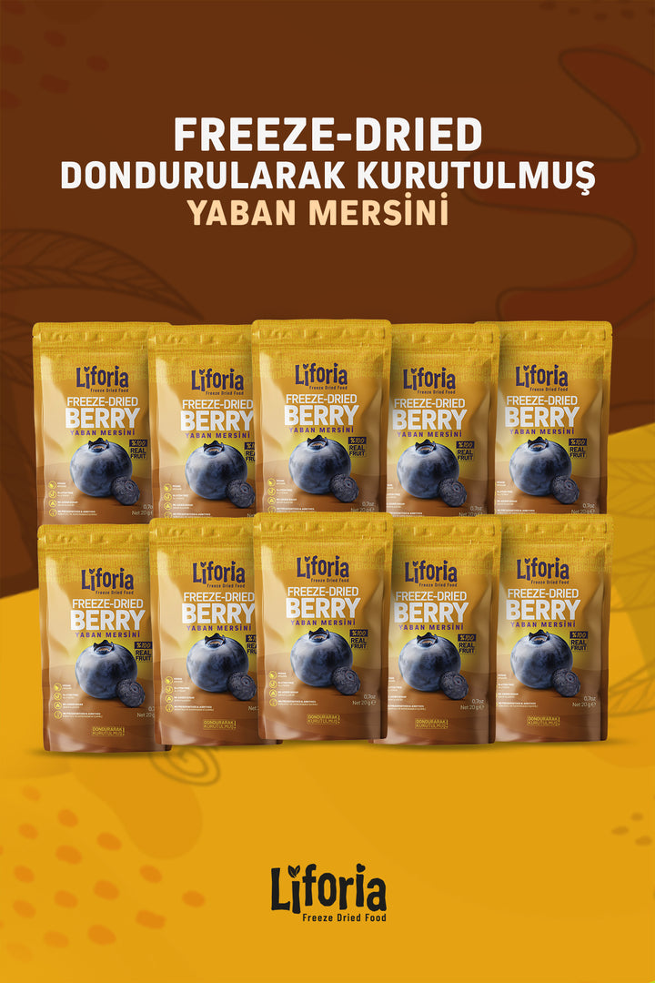 Freeze Dried Tane Yaban Mersini- Dondurularak Kurutulmuş Meyve-freeze Dry Kuru Meyve 20gr-10lu
