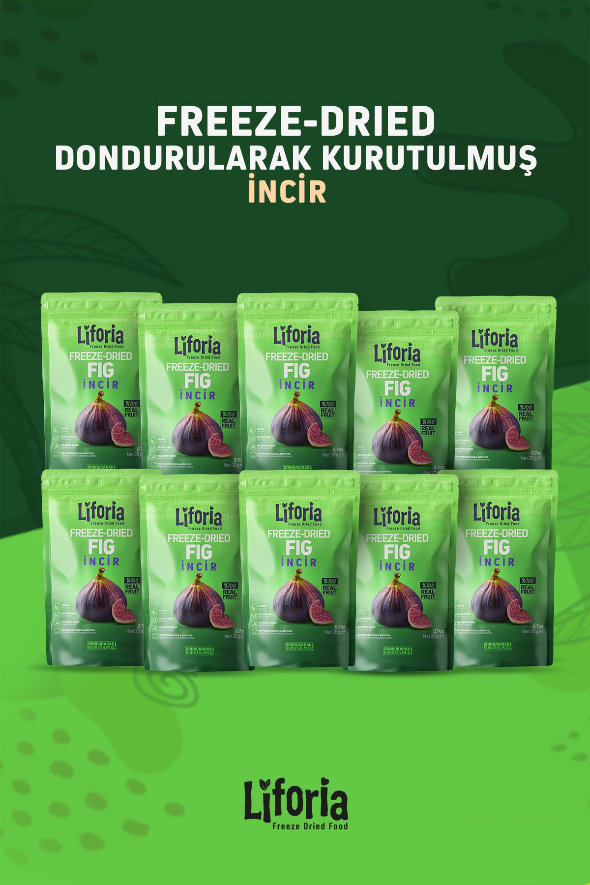 Freeze Dried Ince Dilim Incir- Dondurularak Kurutulmuş Meyve-freeze Dry Kuru Meyve 20gr-10lu