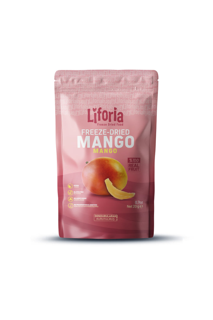 Freeze Dried Ince Dilim Mango - Dondurularak Kurutulmuş Meyve - Freeze Dry Kuru Meyve 20gr - 3lü
