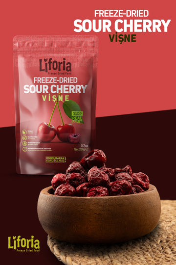 2’li Dondurularak Kurutulmuş Kuru Meyve - Sağlıklı Atıştırmalık - İncir Ve Vişne Kurusu Freeze Dried