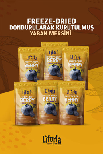 Freeze Dried Tane Yaban Mersini- Dondurularak Kurutulmuş Meyve-freeze Dry Kuru Meyve 20gr-6lı