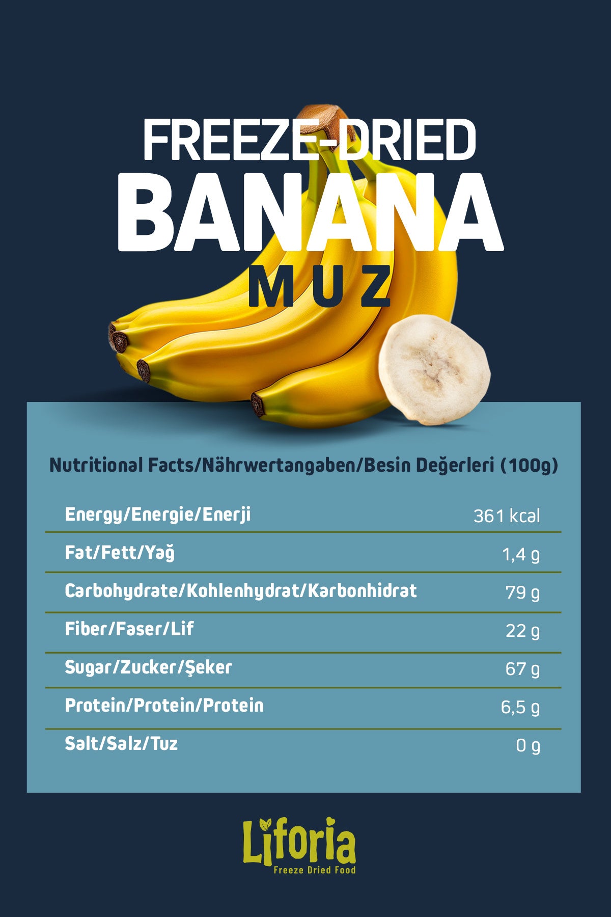 2’li Dondurularak Kurutulmuş Kuru Meyve - Sağlıklı Atıştırmalık - Muz Ve Elma Freeze Dried