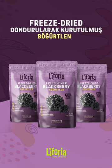 Freeze Dried Tane Böğürtlen - Dondurularak Kurutulmuş Meyve - Freeze Dry Kuru Meyve 20gr - 3lü