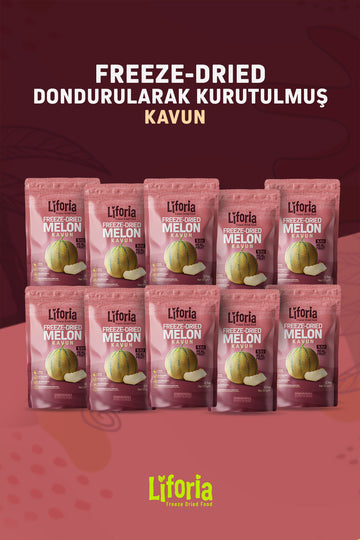 Freeze Dried Ince Dilim Kavun- Dondurularak Kurutulmuş Meyve-freeze Dry Kuru Meyve 20gr-10lu