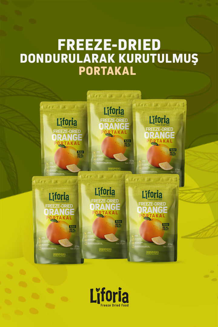 Freeze Dried Ince Dilim Portakal- Dondurularak Kurutulmuş Meyve-freeze Dry Kuru Meyve 20gr-6lı