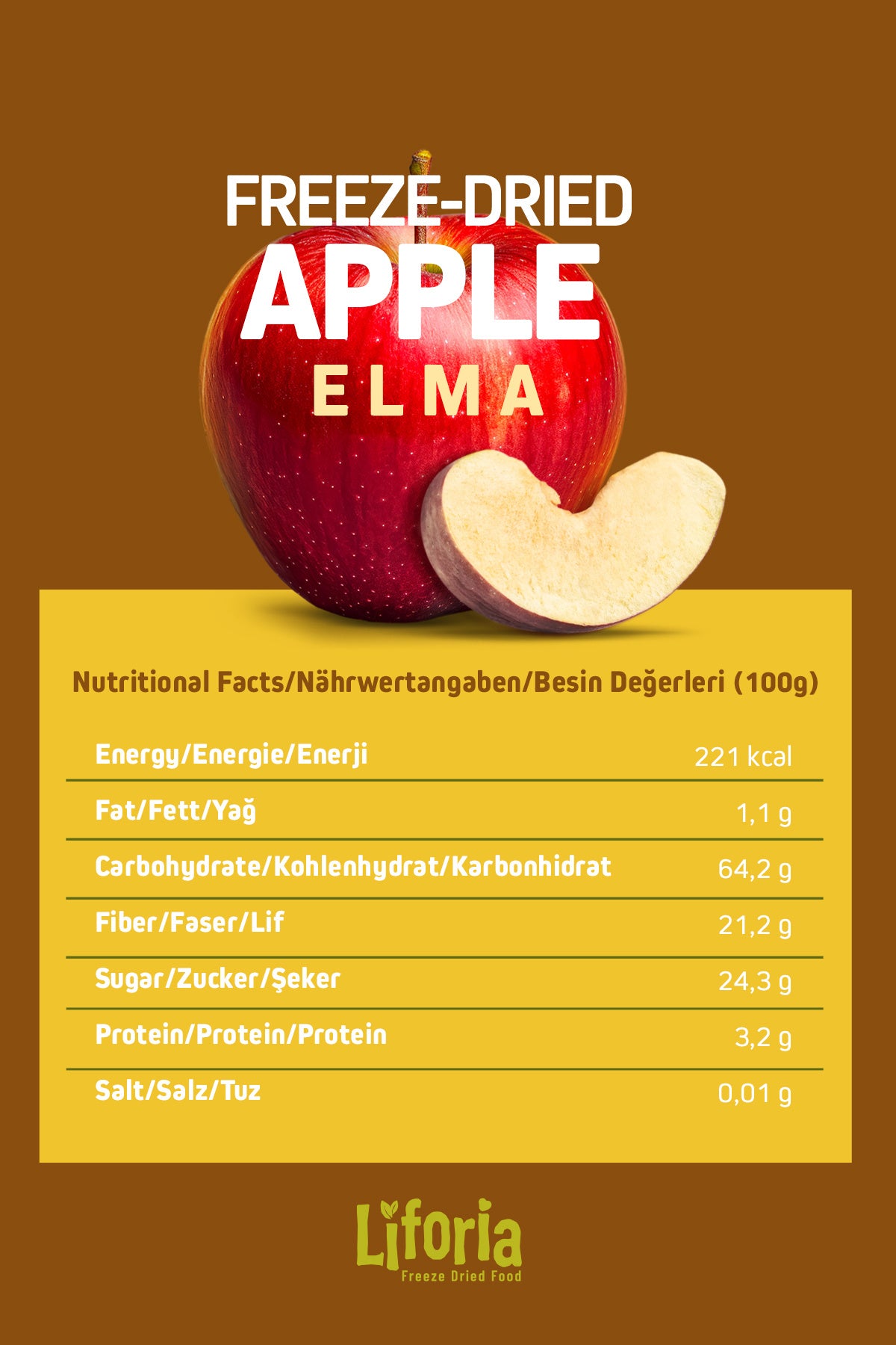 2’li Dondurularak Kurutulmuş Kuru Meyve - Sağlıklı Atıştırmalık - Muz Ve Elma Freeze Dried