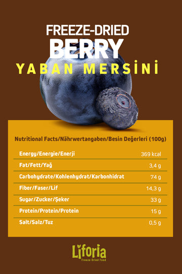 Freeze Dried Tane Yaban Mersini- Dondurularak Kurutulmuş Meyve-freeze Dry Kuru Meyve 20gr