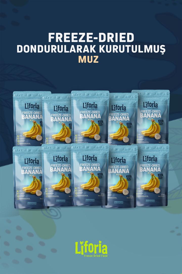 Freeze Dried Ince Dilim Muz- Dondurularak Kurutulmuş Meyve-freeze Dry Kuru Meyve 20gr-10lu